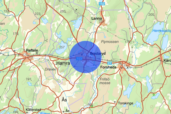 Bredaryd 21 januari 08.00, Sammanfattning natt, Jönköpings län