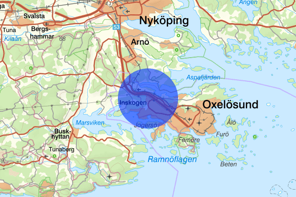 Inskogen 21 januari 09.16, Trafikolycka, Oxelösund