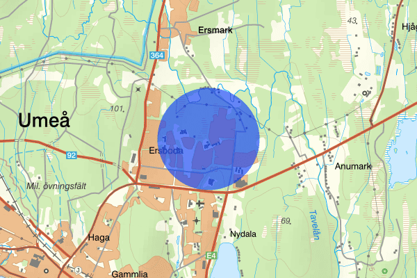 Östra Ersboda 22 januari 14.44, Brand, Umeå