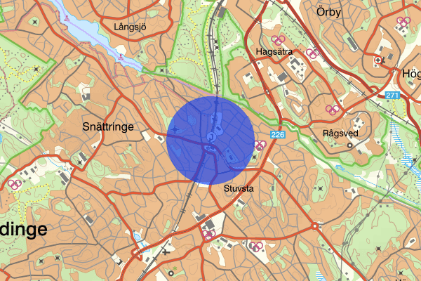 Stuvsta 22 januari 16.48, Trafikolycka, personskada, Huddinge