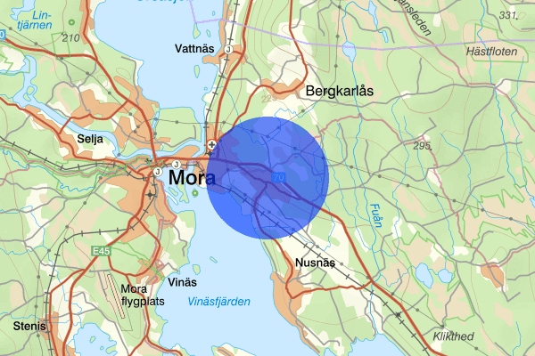 Färnäs 23 januari 14.31, Trafikolycka, Mora