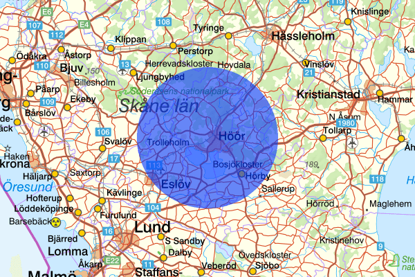  25 januari 12.52, Trafikolycka, Höör